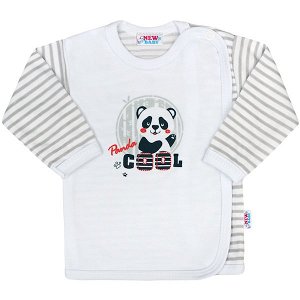 Kojenecká košilka New Baby Panda, vel. 62 (3-6m), šedá