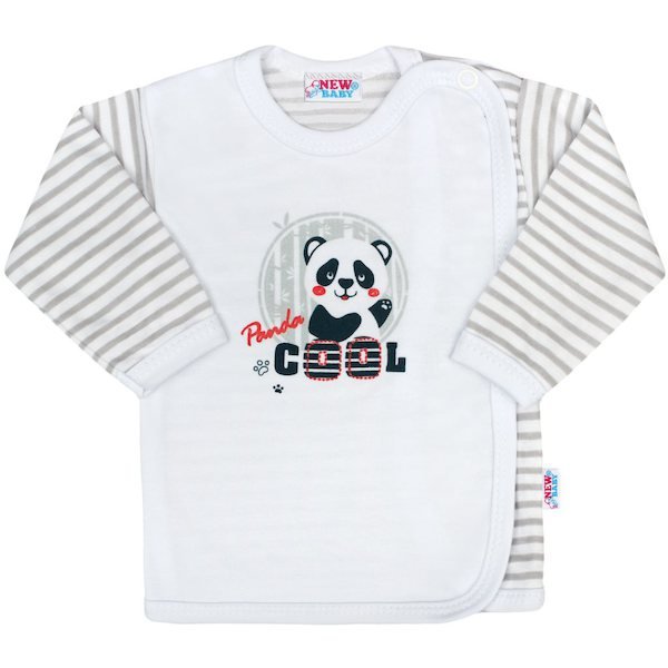 Kojenecká košilka New Baby Panda, vel. 62 (3-6m), šedá