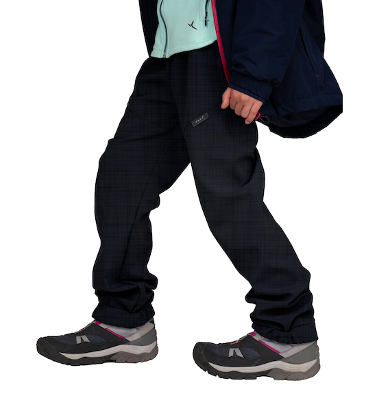 Unuo, Dětské softshellové kalhoty s beránkem Light, Černá Žíhaná Velikost: 98/104, vel. 110/116