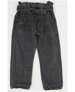 Dívčí džínové kalhoty Next s vysokým pasem, vel. 110, vel. 110, šedá