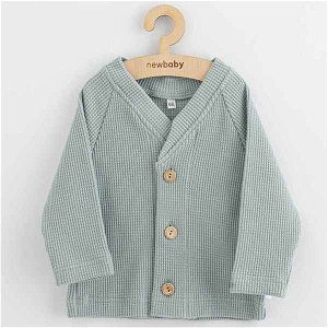 Kojenecký kabátek na knoflíky New Baby Luxury clothing Oliver modrý, vel. 80 (9-12m), šedá