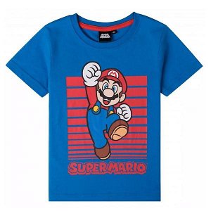 Chlapecké triko Super Mario (Fuk 053a), vel. 110, Modrá
