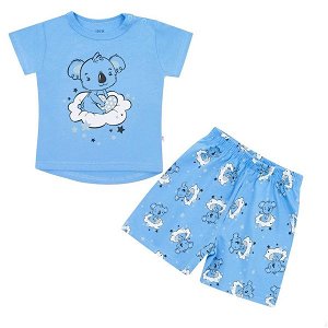 Dětské letní pyžamko New Baby Dream lososové, vel. 74 (6-9m), Modrá