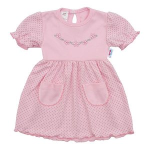 Kojenecké šatičky s krátkým rukávem New Baby Summer dress, vel. 68 (4-6m), Růžová
