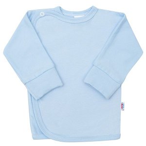 Kojenecká košilka s bočním zapínáním New Baby bílá, vel. 68 (4-6m), Modrá