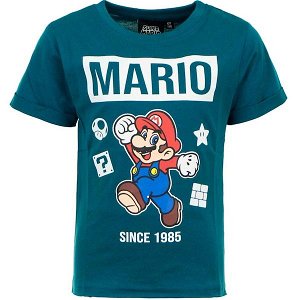 Chlapecké triko Super Mario (1994), vel. 104, zeleno-modrá 