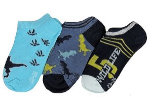 Chlapecké kotníkové ponožky Sockswear 3 páry  (56104), vel. 27-30, šedo-modrá
