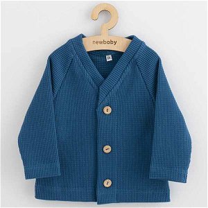 Kojenecký kabátek na knoflíky New Baby Luxury clothing Oliver modrý, vel. 86 (12-18m), Modrá