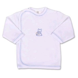 Kojenecká košilka s vyšívaným obrázkem New Baby bílá, vel. 62 (3-6m), Modrá