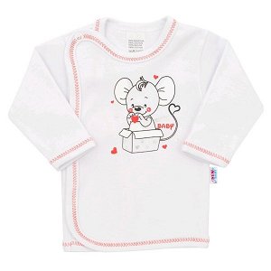Kojenecká košilka New Baby Mouse bílá, vel. 68 (4-6m), Bílá