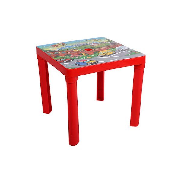 Dětský zahradní nábytek - Plastový stůl modrý, Červená