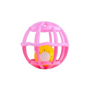 Interaktivní svítící a hrající chrastítko Balónek Baby Mix růžové, Růžová