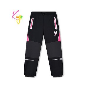Dívčí softshellové kalhoty Kugo bez zateplení (HK3116a), vel. 104, černo-růžová