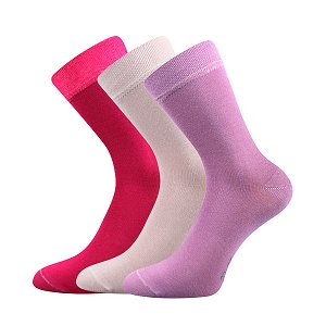 Dětské ponožky Boma 3 páry (Emko1124), vel. 25-29, růžovo-fialová
