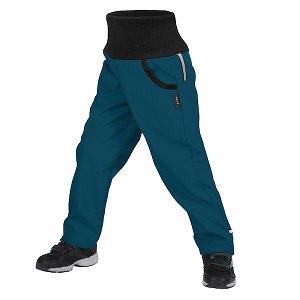 Unuo, Dětské softshellové kalhoty s fleecem Street, Kobaltová Velikost: 98/104, vel. 104/110