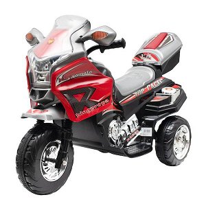 Dětská elektrická motorka Baby Mix RACER červeno-černá, černá