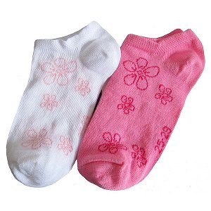 Dětské kotníkové ponožky Boma 2 páry (kocka2101), vel. 30-34, bílá-růžová