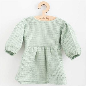 Kojenecké mušelínové šaty New Baby Comfort clothes šalvějová, vel. 62 (3-6m), Zelená
