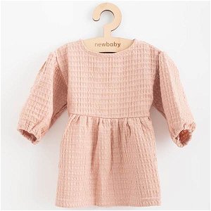 Kojenecké mušelínové šaty New Baby Comfort clothes šalvějová, vel. 62 (3-6m), Růžová