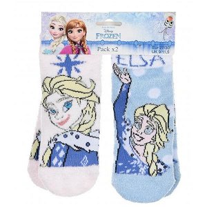 2 páry dětské huňaté ponožky s ABS Frozen (chluphs0743), vel. 31-34, sv. modrá