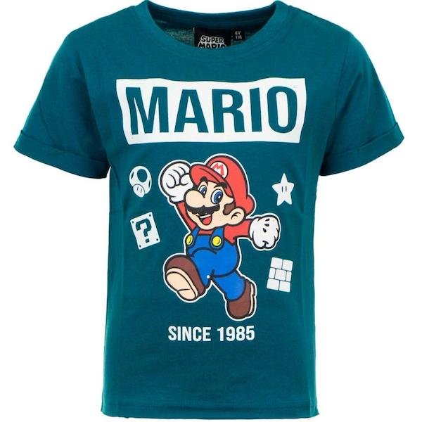 Chlapecké triko Super Mario (1994), vel. 98, zeleno-modrá 