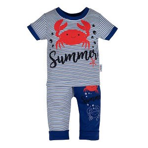 Kojenecké tričko s krátkým rukávem a tepláčky New Baby Summer, vel. 62 (3-6m), Modrá