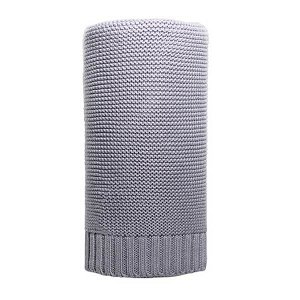 Bambusová pletená deka NEW BABY 100x80 cm šedá, šedá