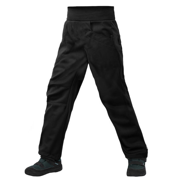 Unuo, Dětské softshellové kalhoty s fleecem Cool, Černá Velikost: 98/104, vel. 98/104