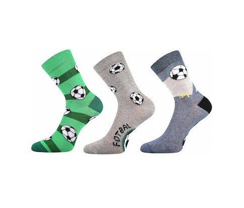 3x ponožky Arnold Boma (Bo317), vel. 25-29, šedo-zelená
