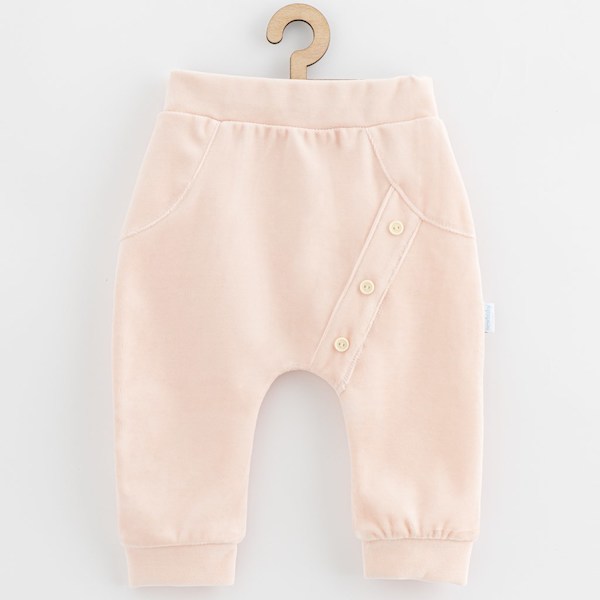 Kojenecké semiškové tepláčky New Baby Suede clothes šedá, vel. 92 (18-24m), Růžová