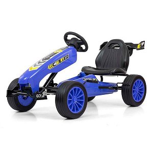 Dětská šlapací motokára Go-kart Milly Mally Rocket modrá, Modrá