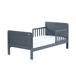 Dětská postel se zábranou Drewex Olek 140x70 cm grafit, šedá
