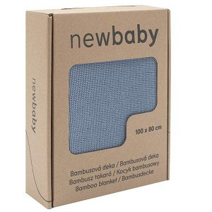 Bambusová pletená deka New Baby 100x80 cm blue, Modrá