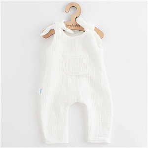 Kojenecké mušelínové lacláčky New Baby Soft dress béžová, vel. 80 (9-12m), Béžová