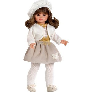 Luxusní dětská panenka-miminko Berbesa Valentina 28cm, Béžová
