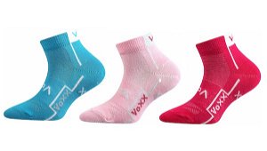 Dětské ponožky Katoik Voxx 3 páry (N001Ba), vel. 25-29, růžovo-tyrkysová