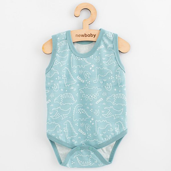 Kojenecké celorozepínací body New Baby Classic II tmavě modré, vel. 74 (6-9m), Zelená