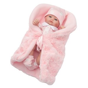 Luxusní dětská panenka-miminko Berbesa Valentina 28cm, Růžová