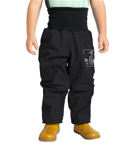 Unuo, Batolecí softshellové kalhoty s fleecem, Černá Velikost: 74/80, vel. 80/86