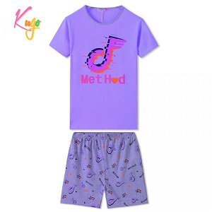 Dívčí letní pyžamo komplet dorost (MP1507), vel. 152, Fialová