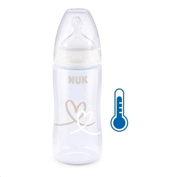 Kojenecká láhev NUK FC Anti-colic s kontrolou teploty 300 ml UNI, Bílá