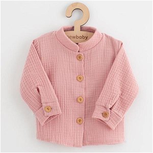 Kojenecká mušelínová košile New Baby Soft dress mátová, vel. 56 (0-3m), Růžová