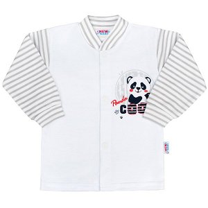 Kojenecký kabátek New Baby Panda, vel. 56 (0-3m), šedá