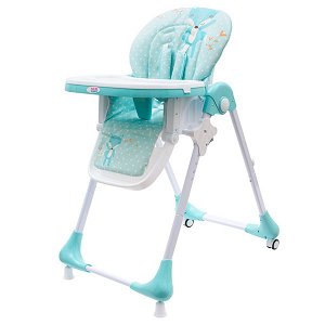 Jídelní židlička NEW BABY Minty Fox - ekokůže a vložka pro miminka, Zelená
