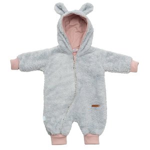 Luxusní dětský zimní overal New Baby Teddy bear šedý, vel. 86 (12-18m), šedá
