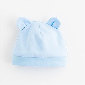 Kojenecká bavlněná čepička New Baby Kids krémová, vel. 80 (9-12m), Modrá