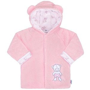 Zimní kabátek New Baby Nice Bear modrý, vel. 80 (9-12m), Růžová