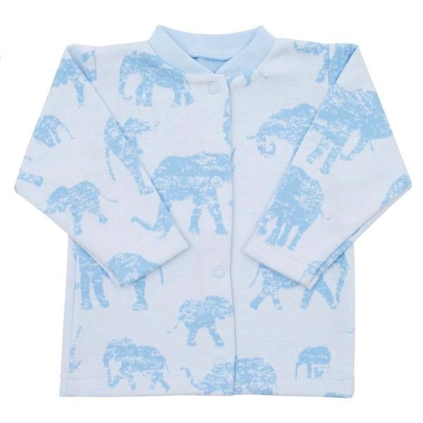 Kojenecký kabátek Baby Service Sloni růžový, vel. 74 (6-9m), Modrá