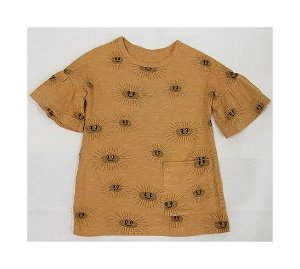 Dívčí triko s nabíranými rukávy, vel. 110/116, vel. 110/116, oranžová