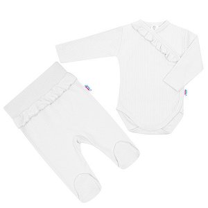 2-dílná kojenecká souprava New Baby Stripes bílá, vel. 86 (12-18m), Bílá